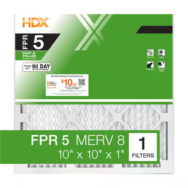 Honeywell 10 x 10 x 1 Air Filter FPR 5
