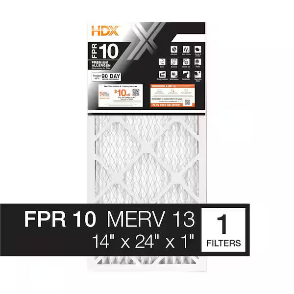 Honeywell 14 x 24 x 1 Air Filter FPR 10 - Fireplace Canada