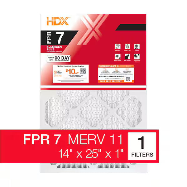 Honeywell 14 x 25 x 1 Air Filter FPR 7 - Fireplace Canada