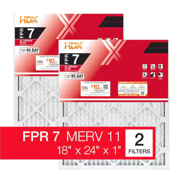 Honeywell 18 x 24 x 1 Air Filter FPR 7 (2 Pack)