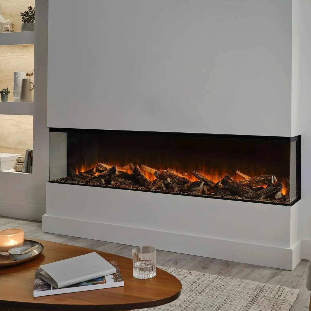 British Fires New Forest 75" Electric Fireplace - Black Edition (FCBUS0027)
