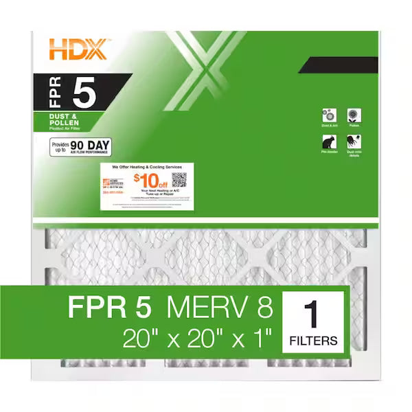 Honeywell 20 x 20 x 1 Air Filter FPR5