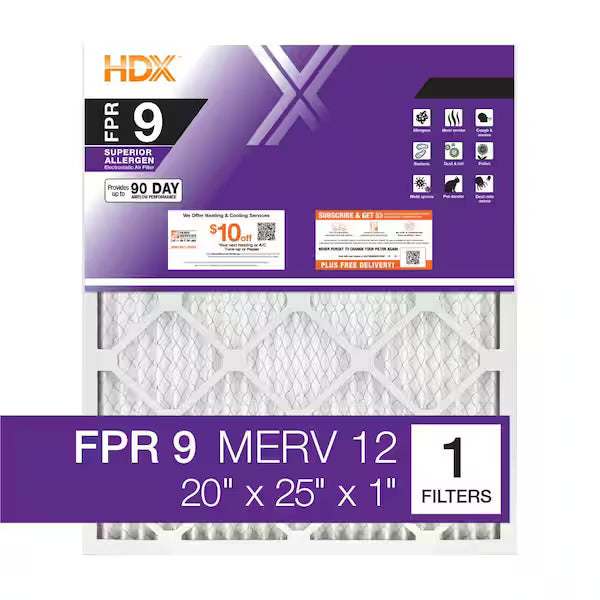Honeywell 20 x 25 x 1 Air Filter FPR9