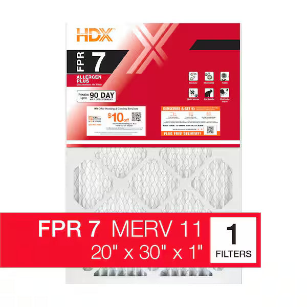 Honeywell 20 x 30 x 1 Air Filter FPR 7