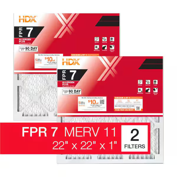 Honeywell 22 x 22 x 1 Air Filter FPR7 (2 Pack)