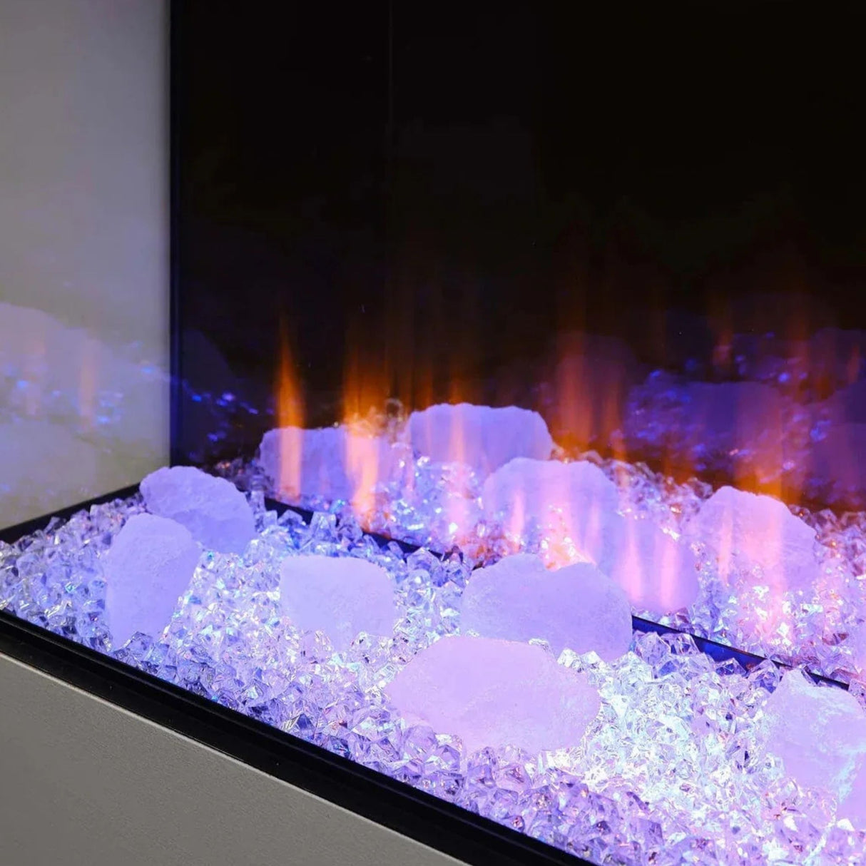 British Fires New Forest 75" Electric Fireplace - Black Edition (FCBUS0027)
