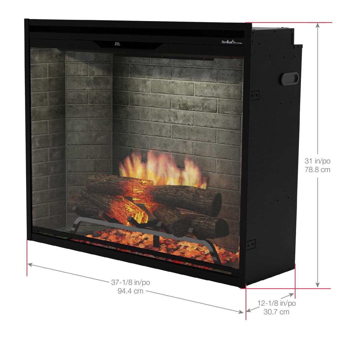 Revillusion 36" Portrait Built-In Electric Firebox