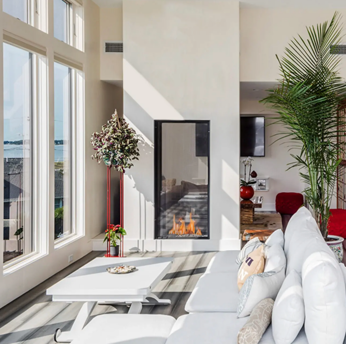 Sky L T See-Through Gas Fireplace - Fireplace Canada