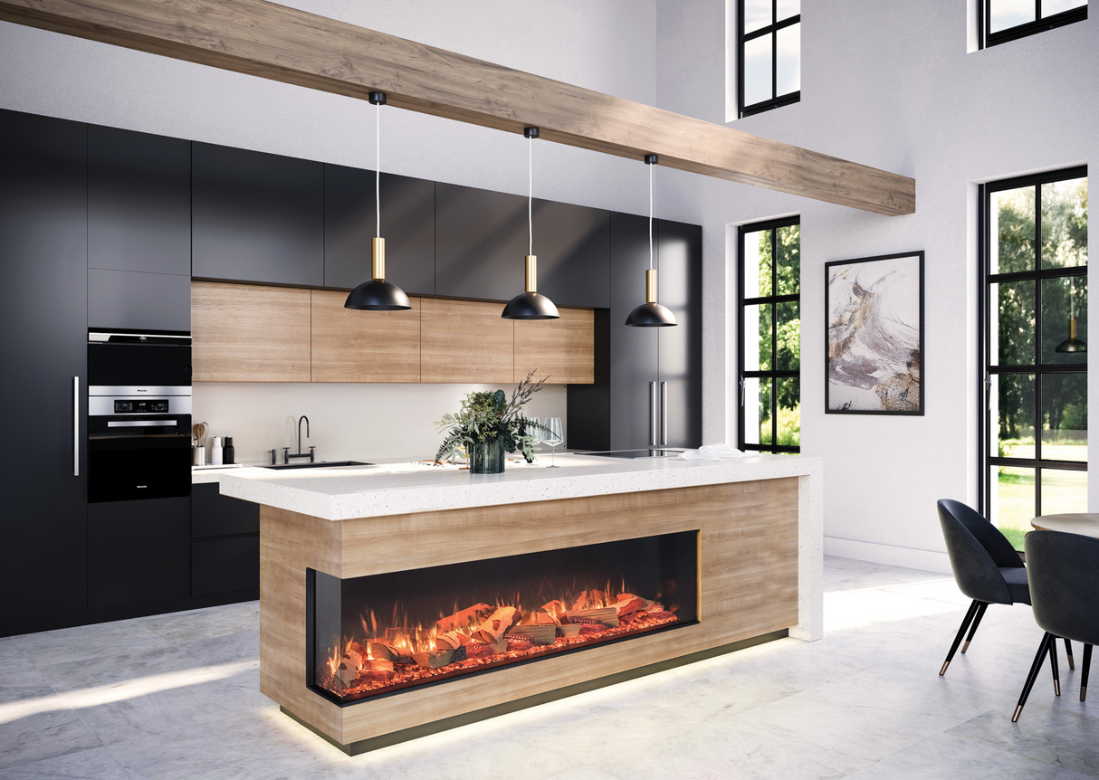 Onyx 75" Built-in 3 Sided Fireplace (EX190) - Fireplace Canada