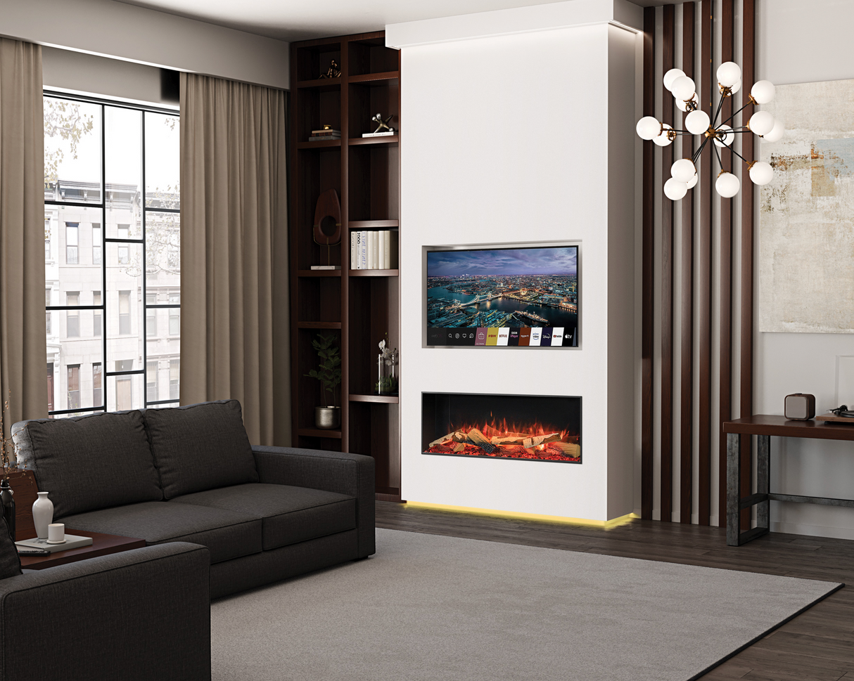 Onyx 43" Built-in 3 Sided Fireplace (EX110) - Fireplace Canada