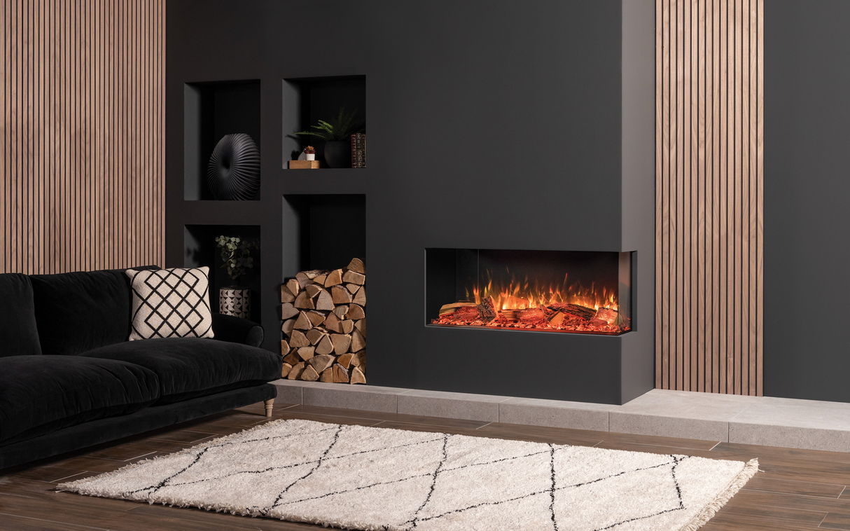 Onyx 43" Built-in 3 Sided Fireplace (EX110) - Fireplace Canada