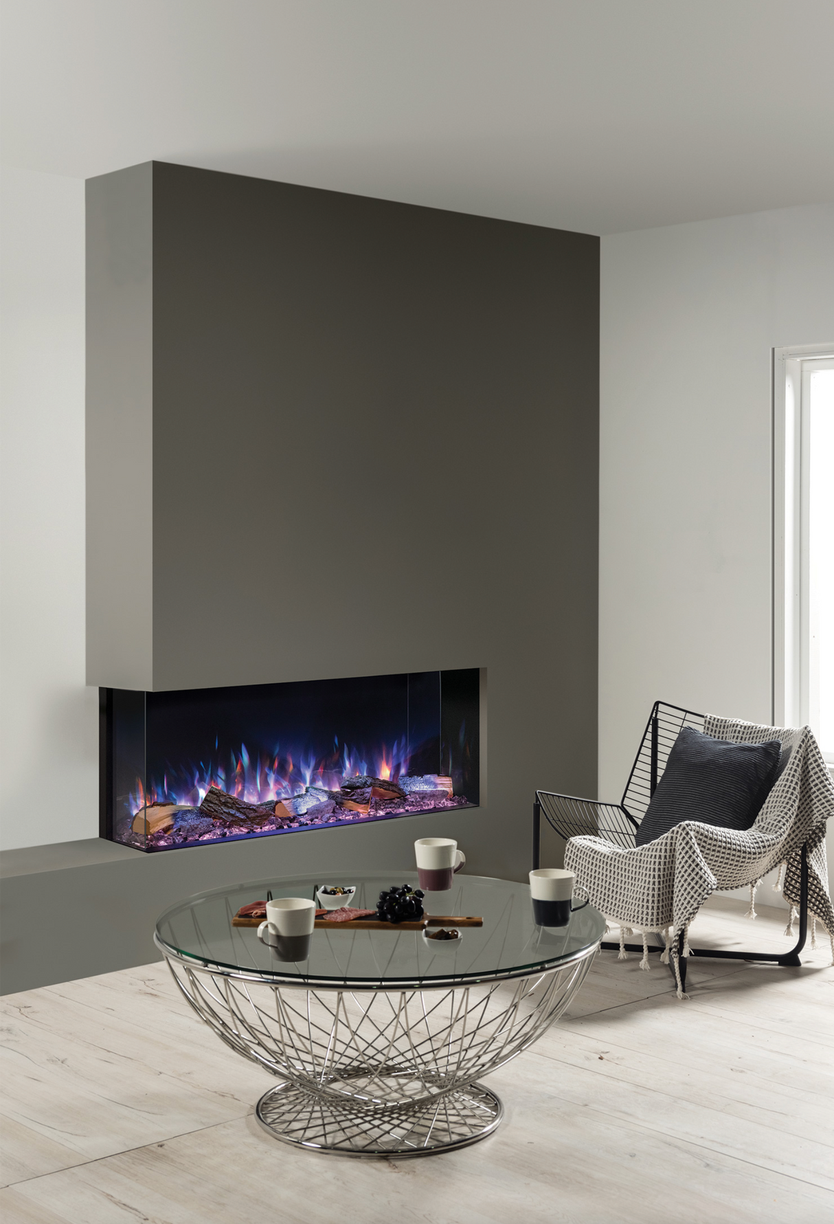 Onyx 43" Built-in 3 Sided Fireplace (EX110) - Fireplace Canada