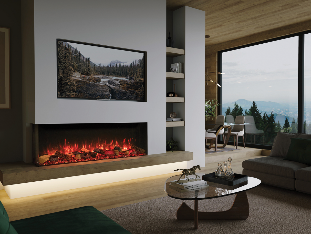 Onyx 59" Built-in 3 Sided Fireplace (EX150) - Fireplace Canada