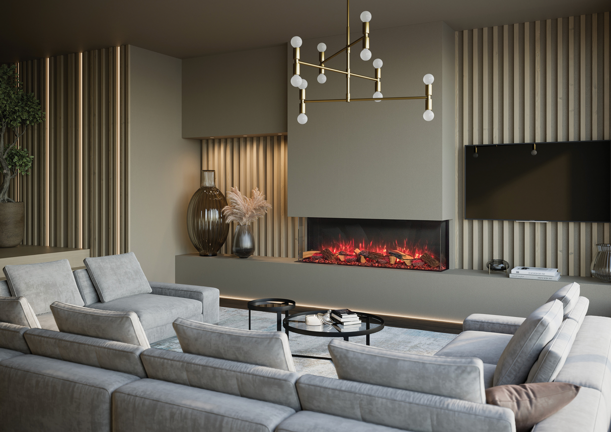 Onyx 59" Built-in 3 Sided Fireplace (EX150) - Fireplace Canada