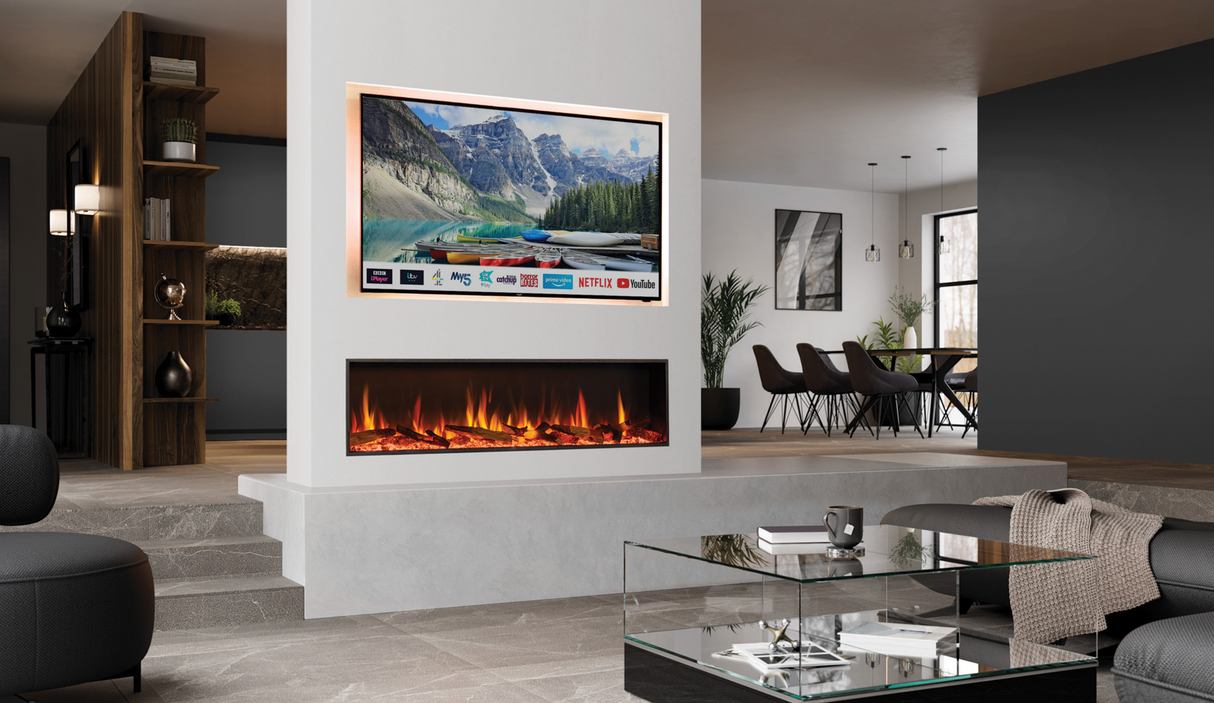Studio 65" Built-in Single Sided Fireplace (ES165) - Fireplace Canada