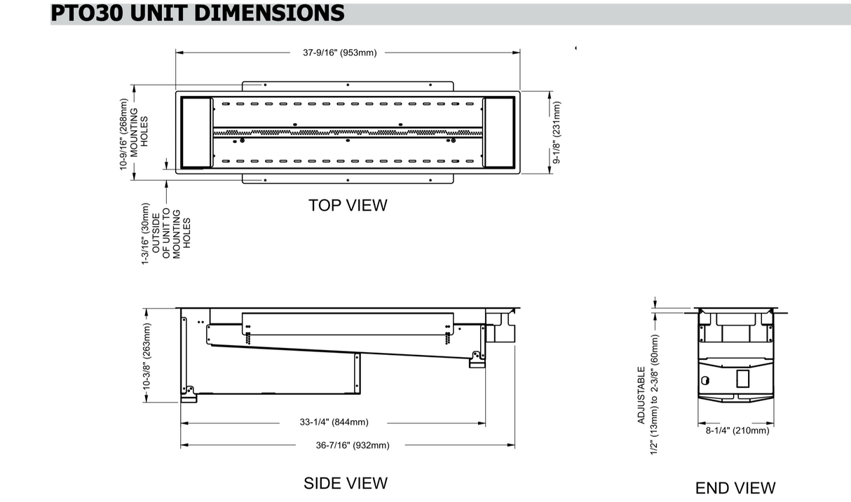 PTO30 Outdoor Burner - Fireplace Canada