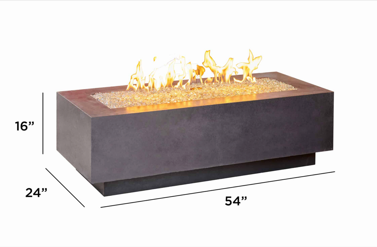Midnight Mist Cove 54" Linear Gas Fire Pit Table - Fireplace Canada