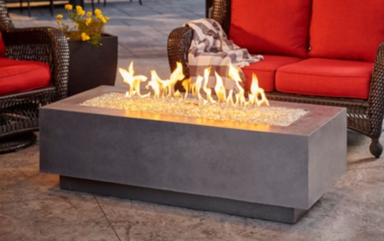 Midnight Mist Cove 54" Linear Gas Fire Pit Table - Fireplace Canada