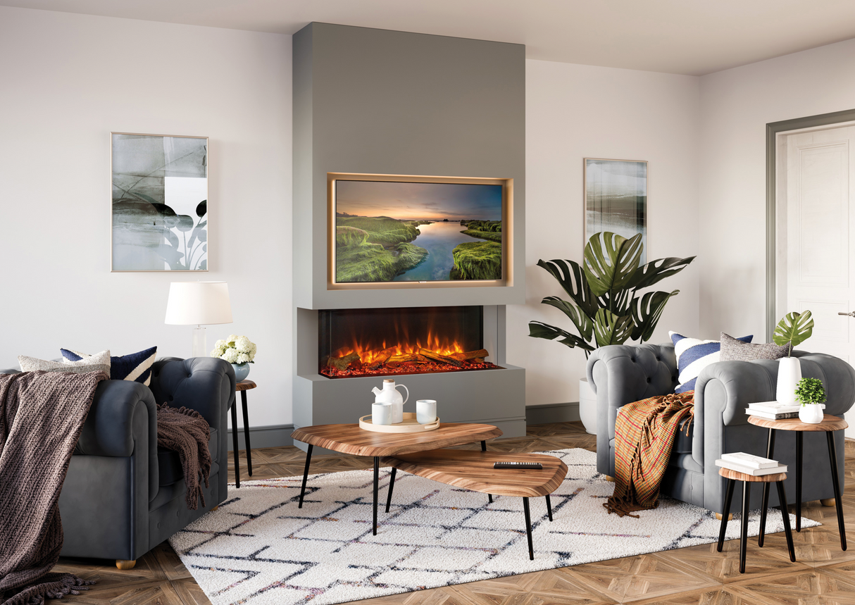 Skope 43" Built-in 3 Sided Fireplace (E110) - Fireplace Canada