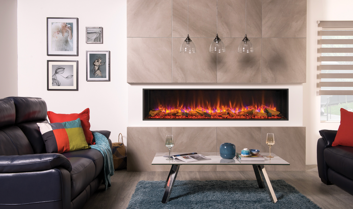 Skope 77" Built-in 3 Sided Fireplace (E195-2) - Fireplace Canada