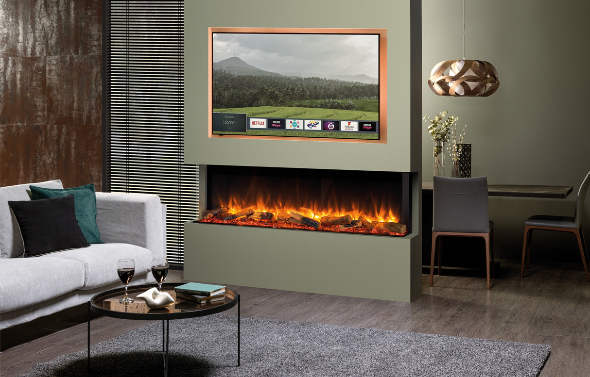 Skope 59" Built-in 3 Sided Fireplace (E150-2) - Fireplace Canada