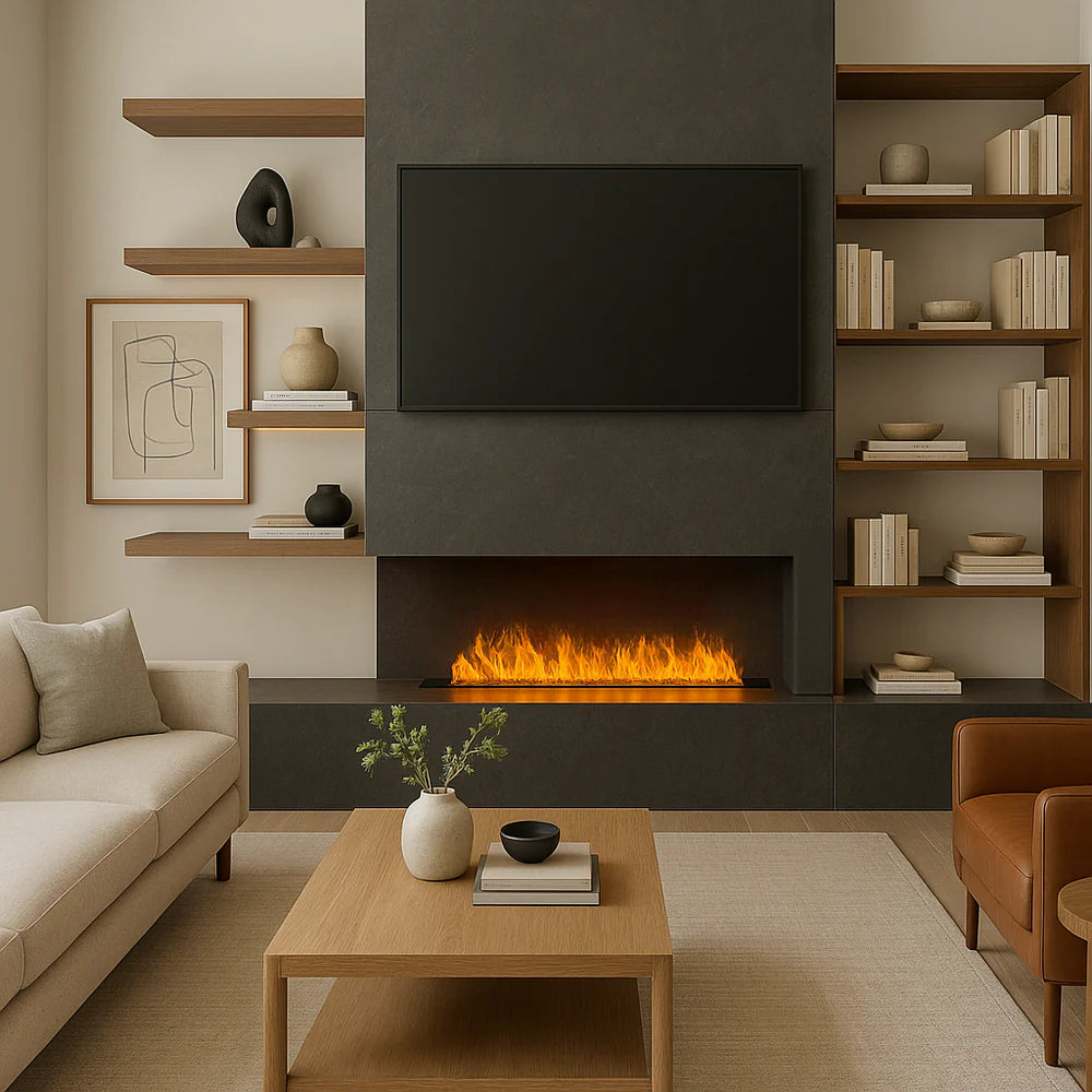 60" Aquafire Electric Fireplace - Fireplace Canada