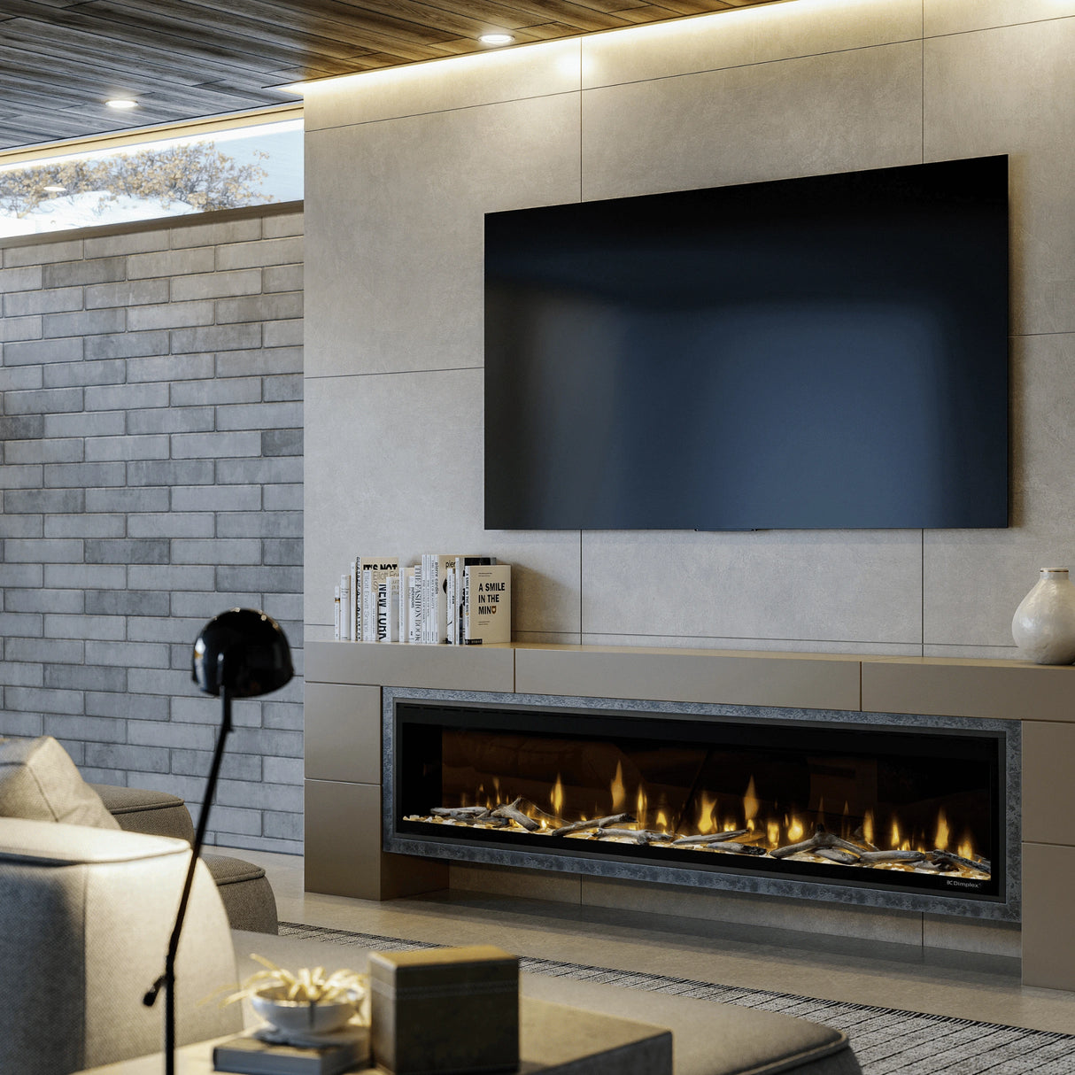74" Ignite Evolve Linear Electric Fireplace