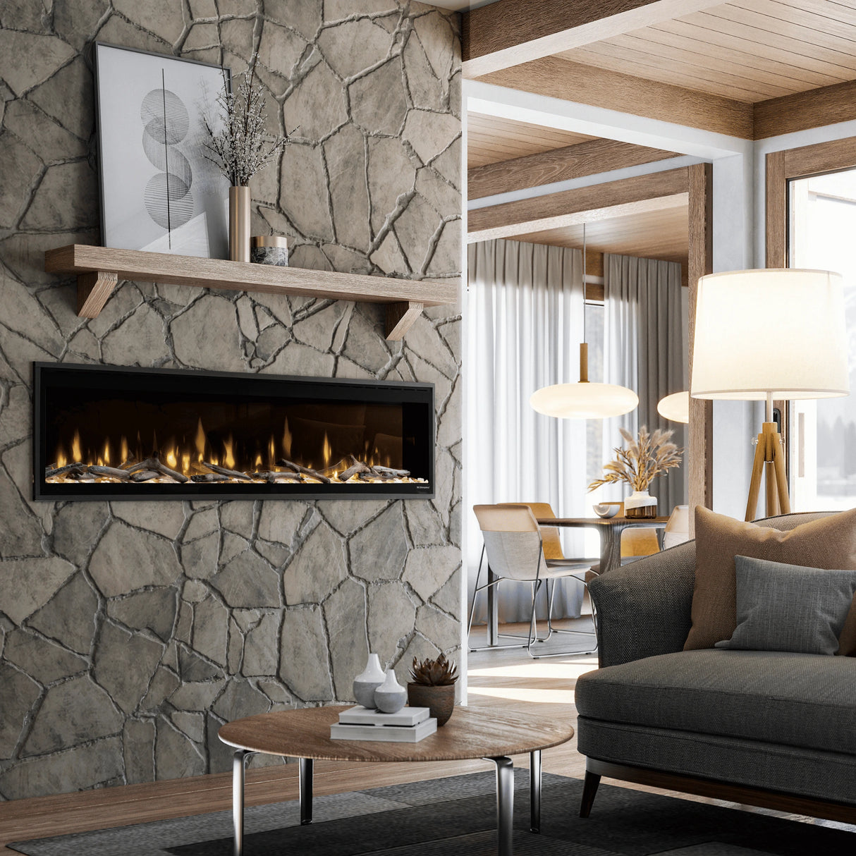 74" Ignite Evolve Linear Electric Fireplace