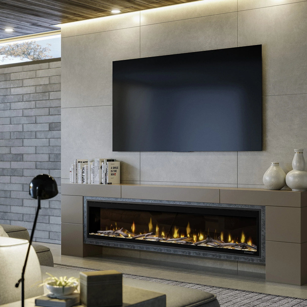74" Ignite Evolve Linear Electric Fireplace (Open Box)