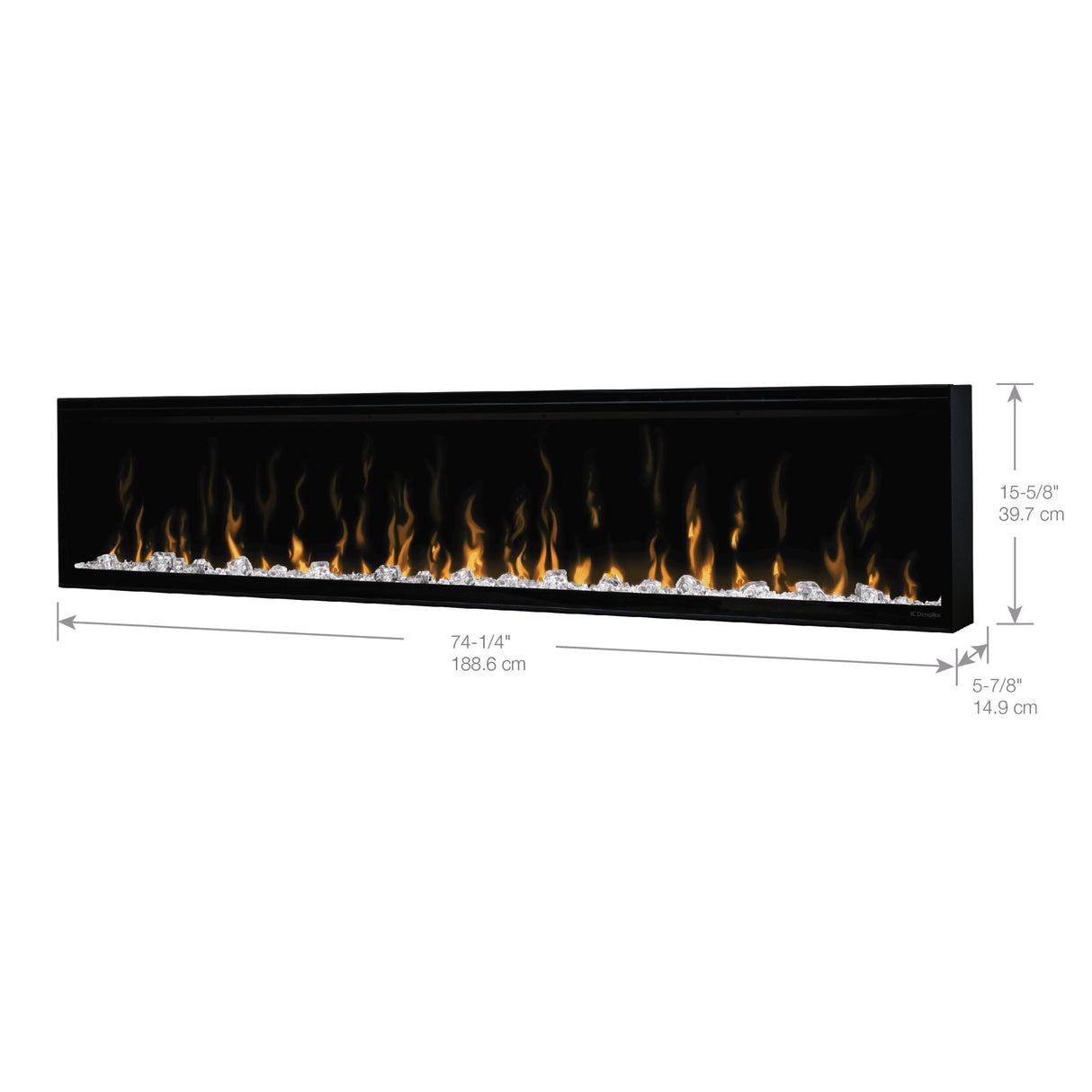 74" Dimplex IgniteXL Built-in Linear Electric Fireplace