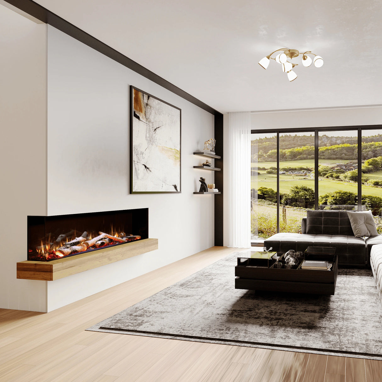 LEX3-S 60" Electric Fireplace