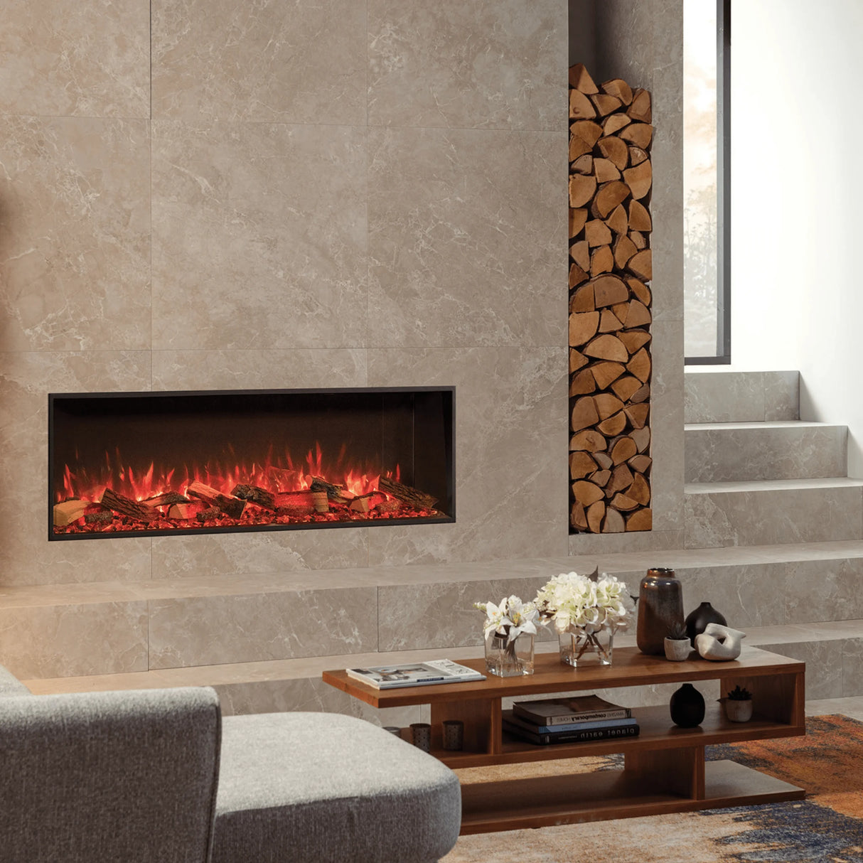 Onyx 59" Built-in 3 Sided Fireplace (EX150)