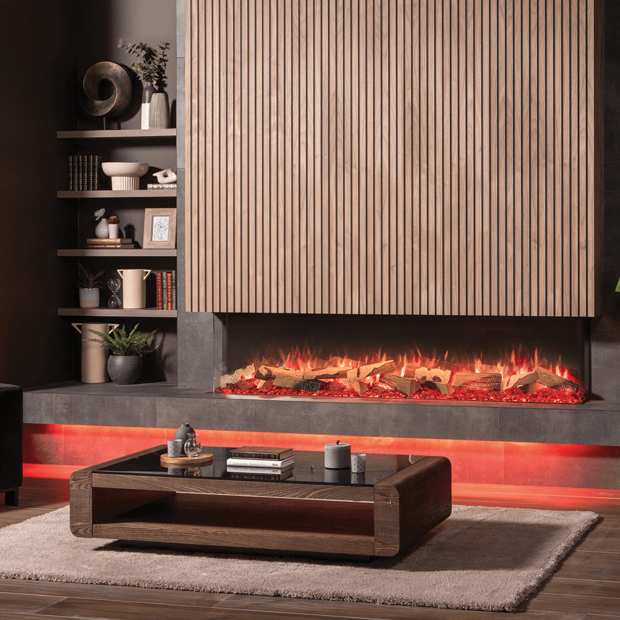 Onyx 75" Built-in 3 Sided Fireplace (EX190)