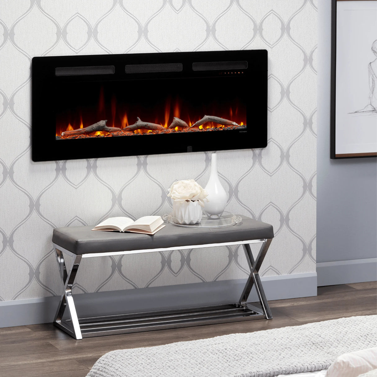 Dimplex Sierra 48" Wall-mounted/Built-In Linear Electric Fireplace