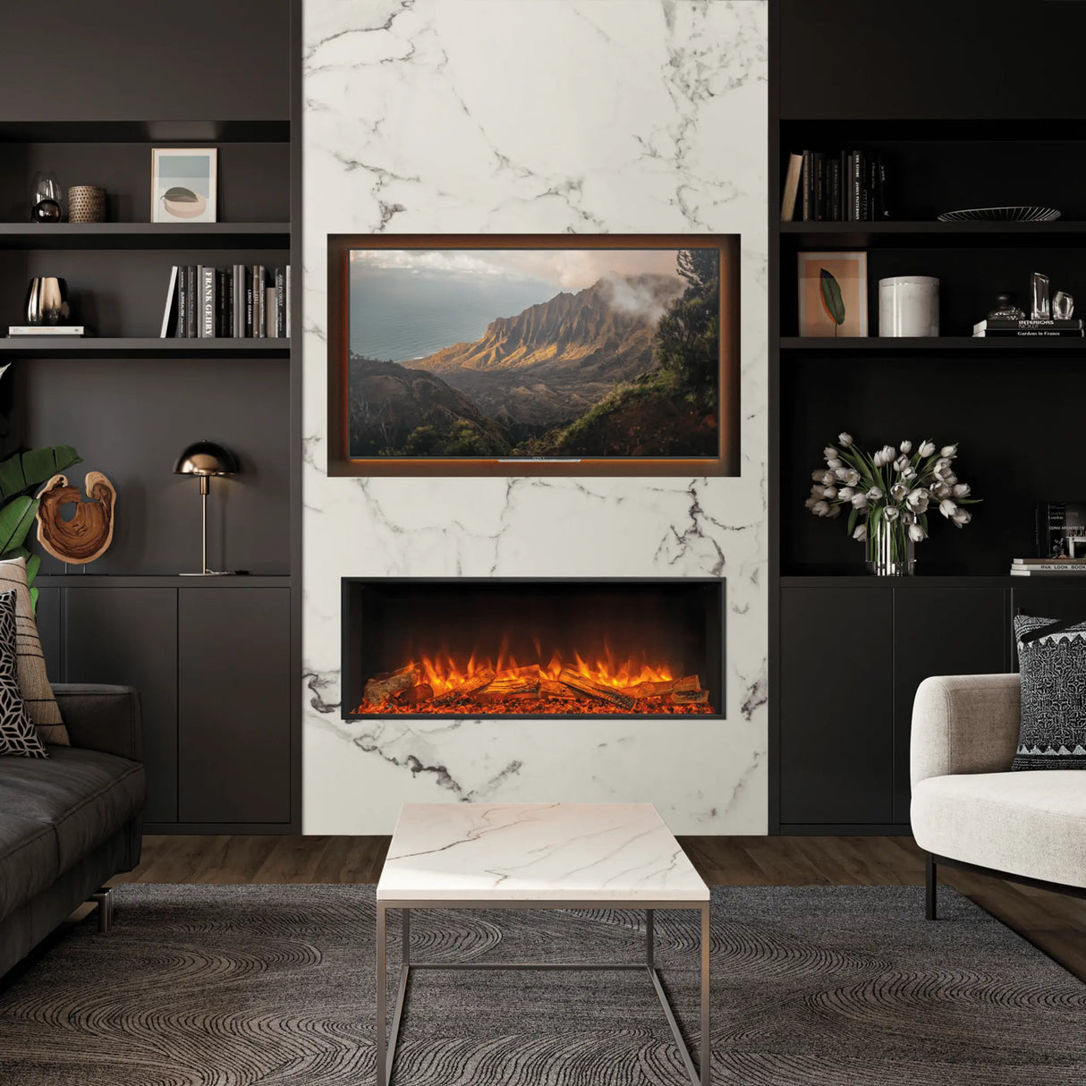 Skope 43" Built-in 3 Sided Fireplace (E110-2)