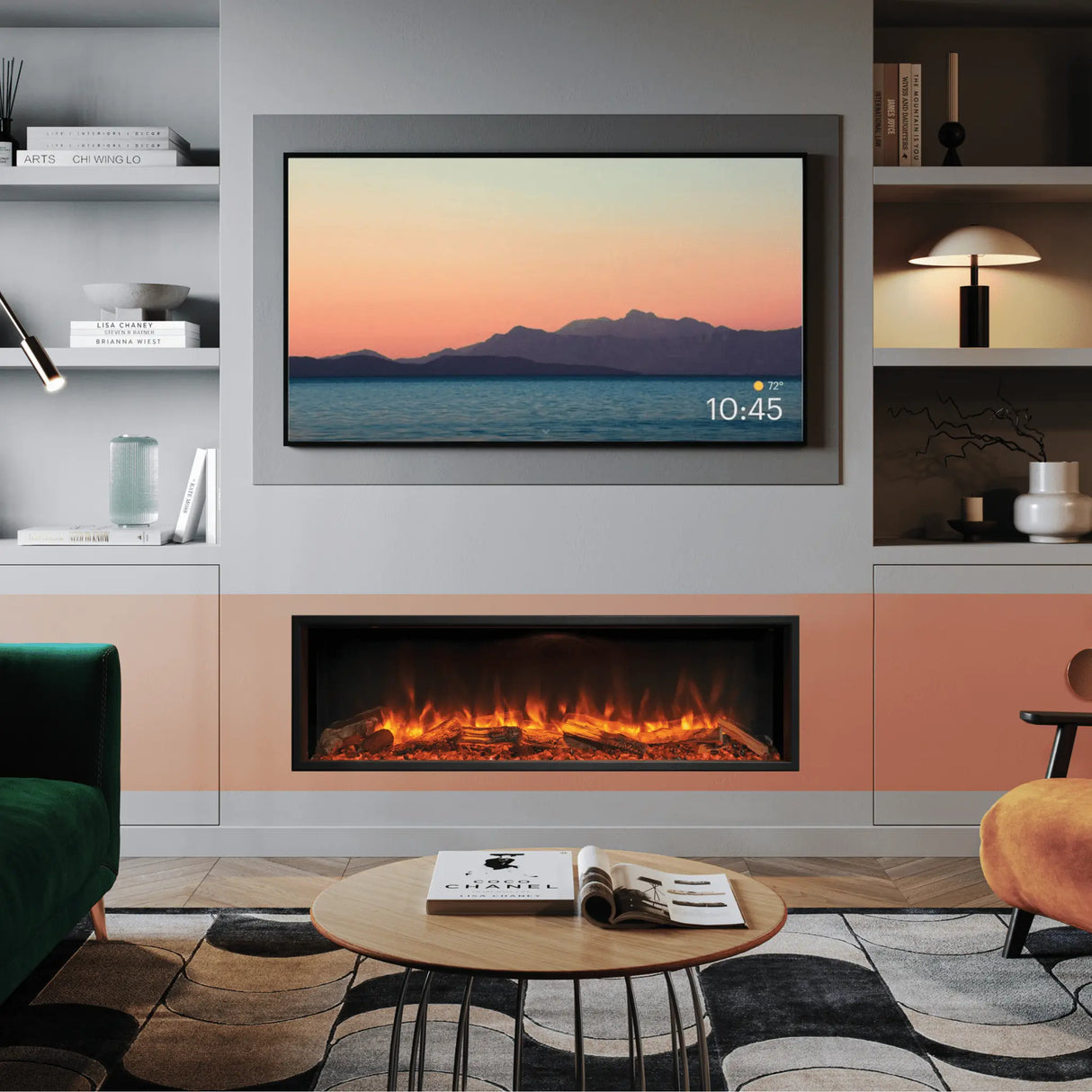 Skope 53" Built-in 3 Sided Fireplace (E135-2)
