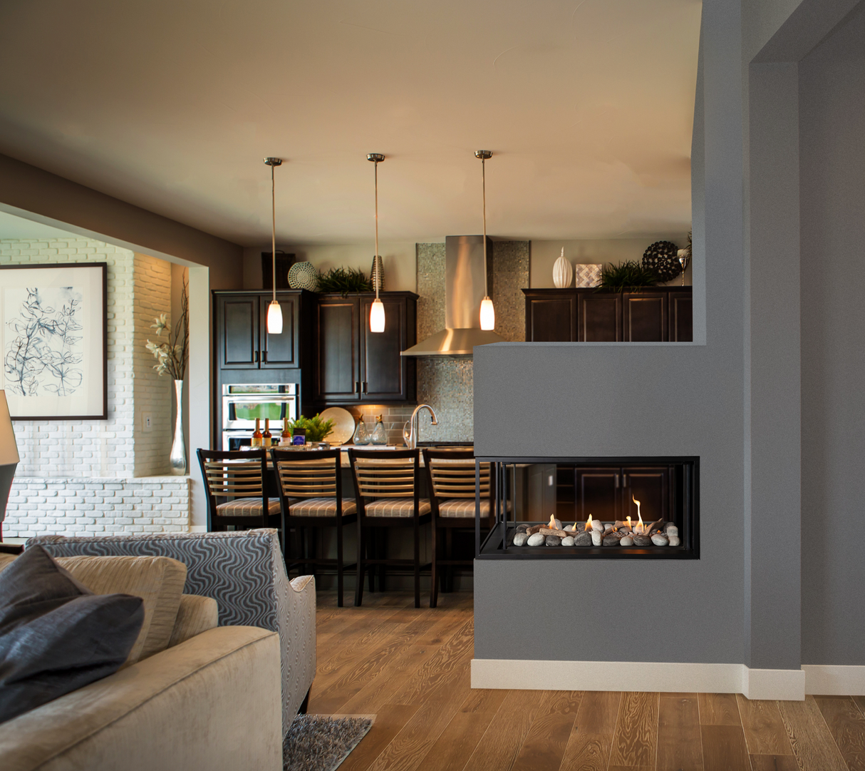 LX1 Peninsula Gas Fireplace - Fireplace Canada