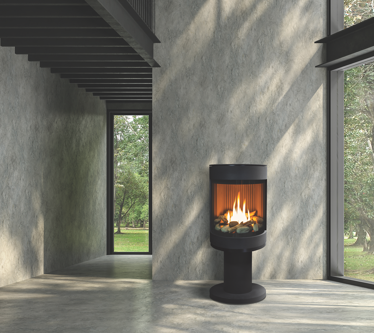S50 Gas Freestanding Stove Black - Fireplace Canada