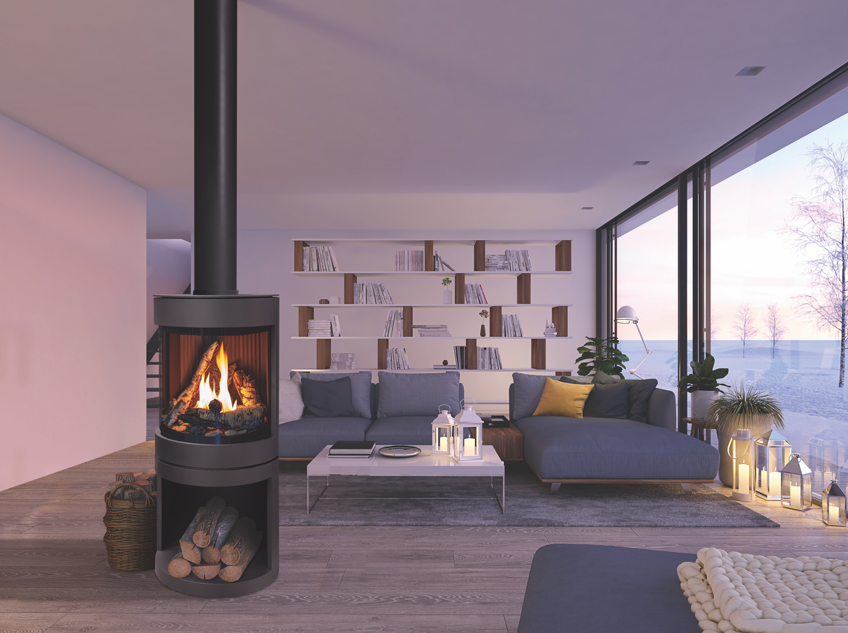 S50 Gas Freestanding Stove Black - Fireplace Canada