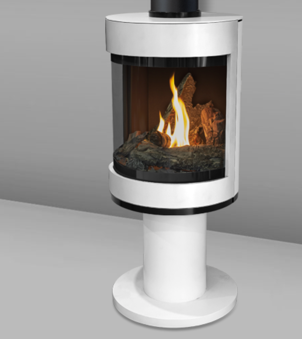 S50 Gas Freestanding Stove White - Fireplace Canada
