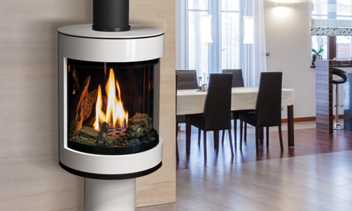 S50 Gas Freestanding Stove White - Fireplace Canada