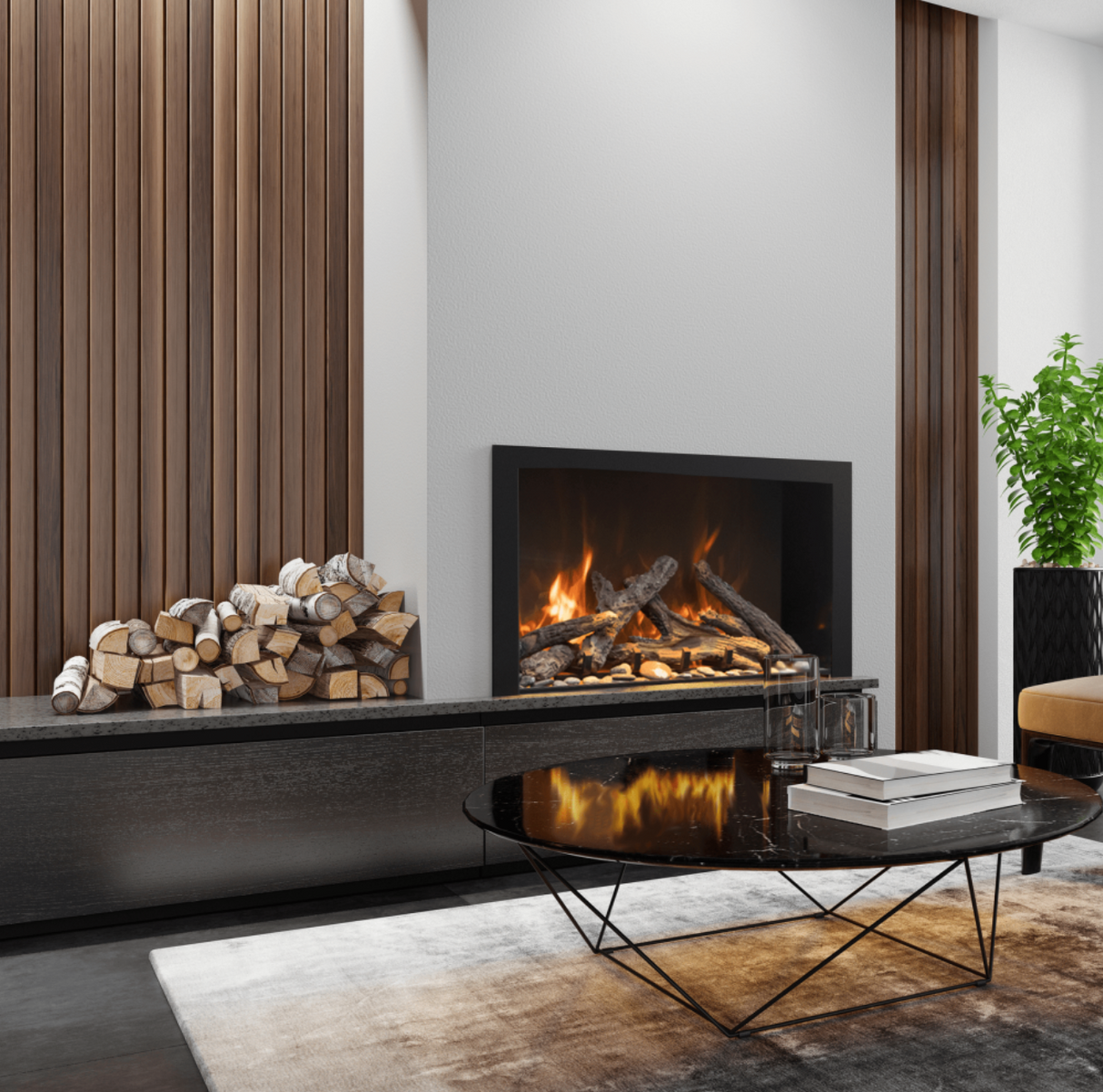 33" Amantii TRD Bespoke Electric Fireplace - Fireplace Canada