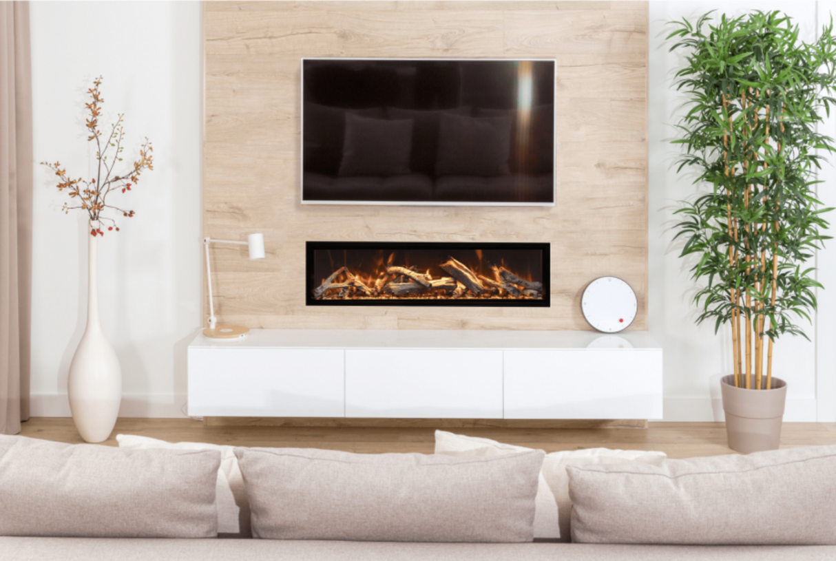 60" Amantii Symmetry Bespoke Xtra Tall Electric Fireplace - Fireplace Canada