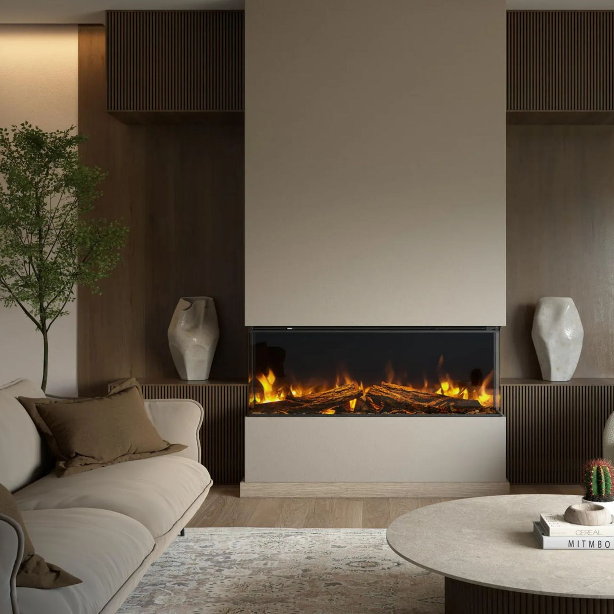 British Fires New Forest 48" Electric Fireplace | Black Edition