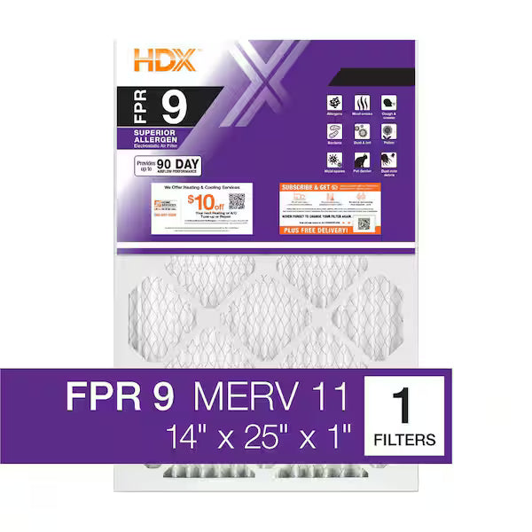Honeywell 14 x 25 x 1 Air Filter FPR9