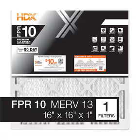Honeywell 16 x 16 x 1 Air Filter FPR 10 - Fireplace Canada