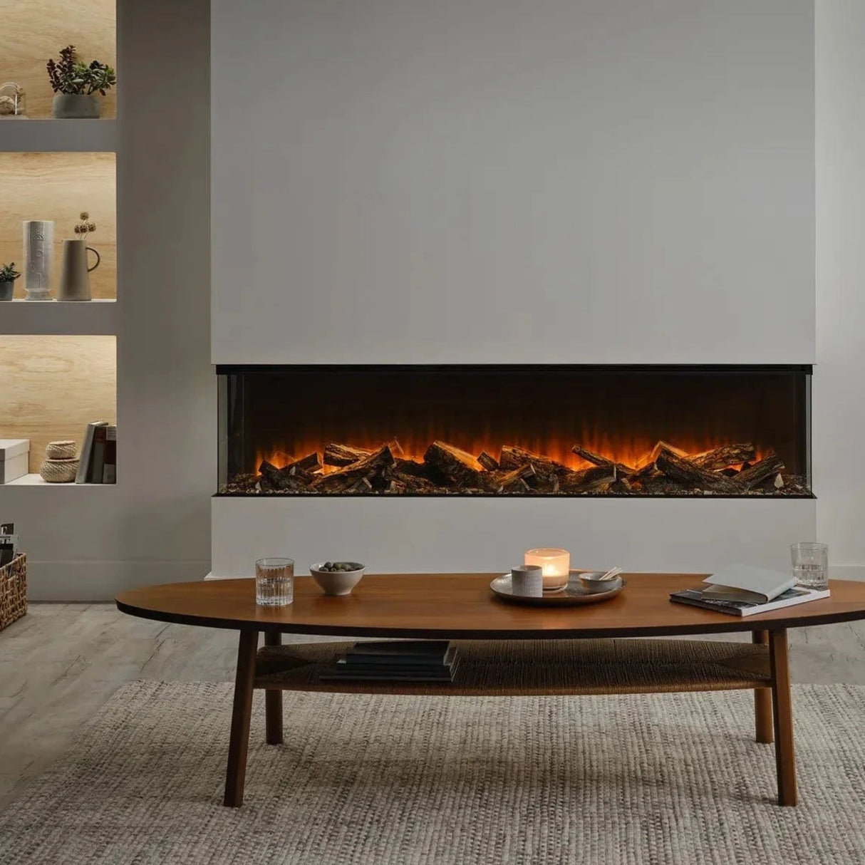 British Fires New Forest 75" Electric Fireplace - Black Edition (FCBUS0027)