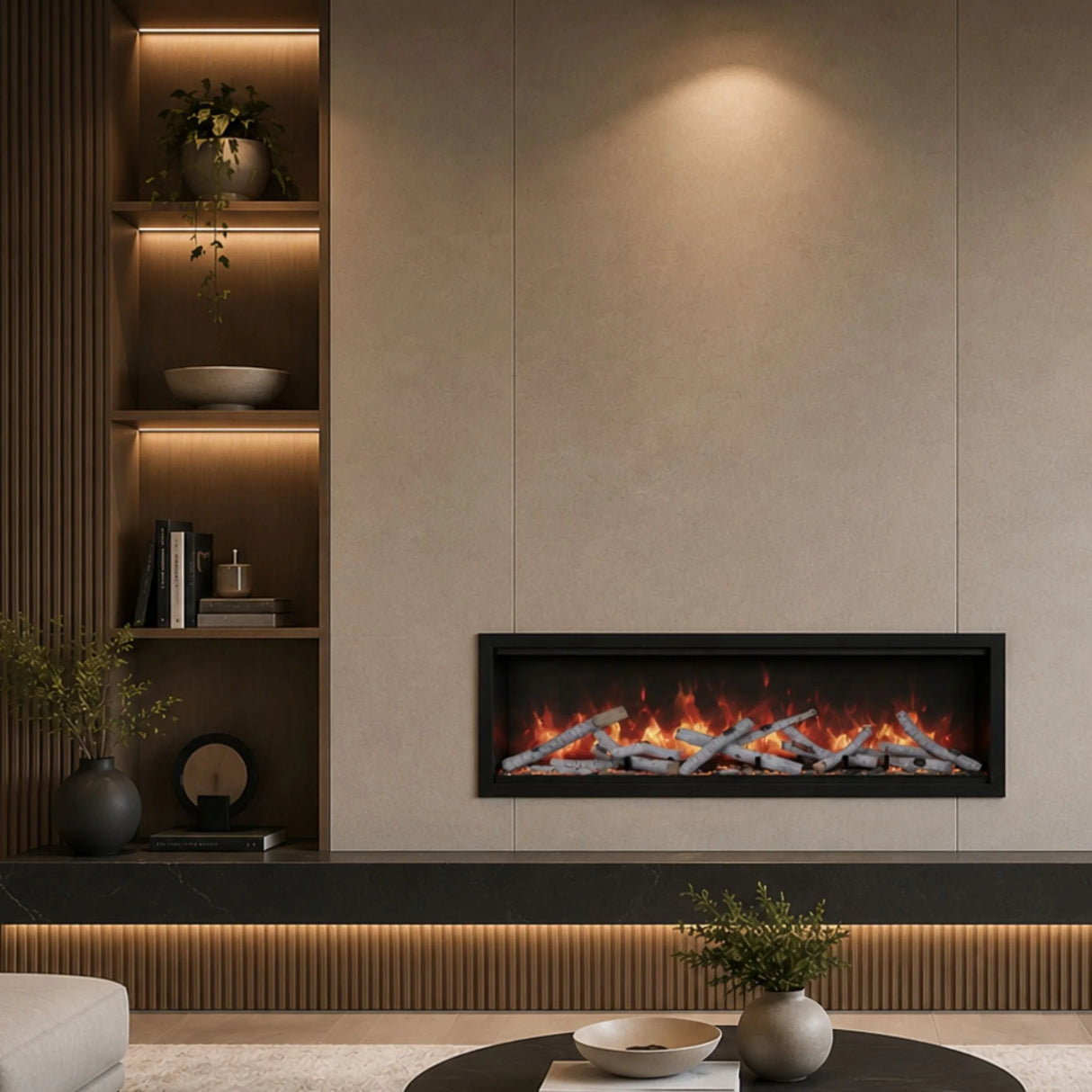 Amantii Symmetry Bespoke Xtra Tall 50" Linear Electric Fireplace