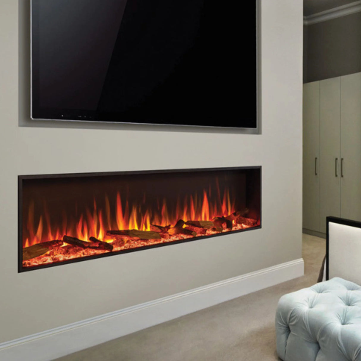 Renency Studio 65" Linear Built-in Electric Fireplace (ES165)