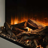British Fires New Forest 75" Electric Fireplace - Black Edition (FCBUS0027)